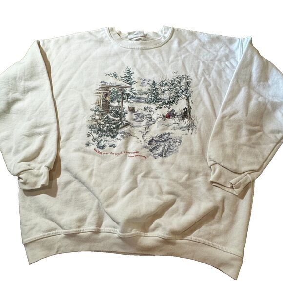 Northern Reflections Tops - Northern Reflections Sweatshirt Crewneck Vintage 90s Graphic Winter  Dog Kids XL